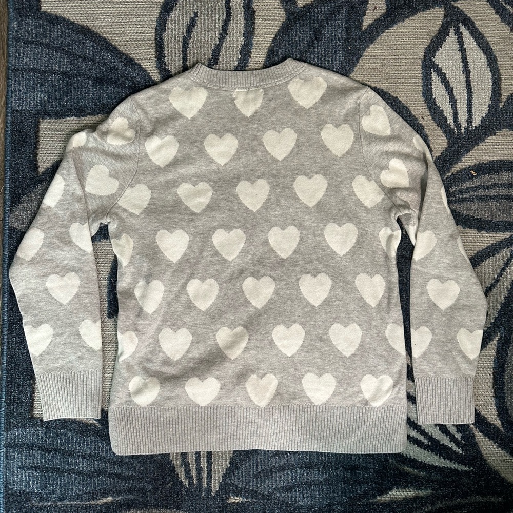 Charter Club Sequin Heart Women’s Sweater - Picture 5 of 6